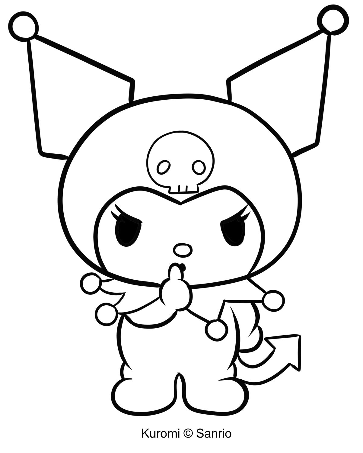 Cute Kuromi Coloring Pages