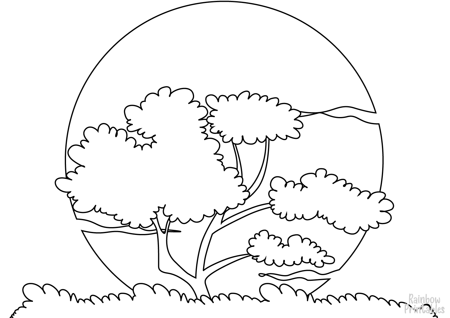 Free Landscape Coloring Pages