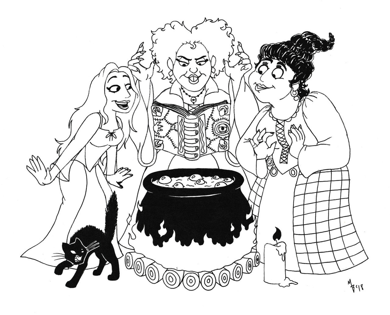 Free Printable Hocus Pocus Coloring Page