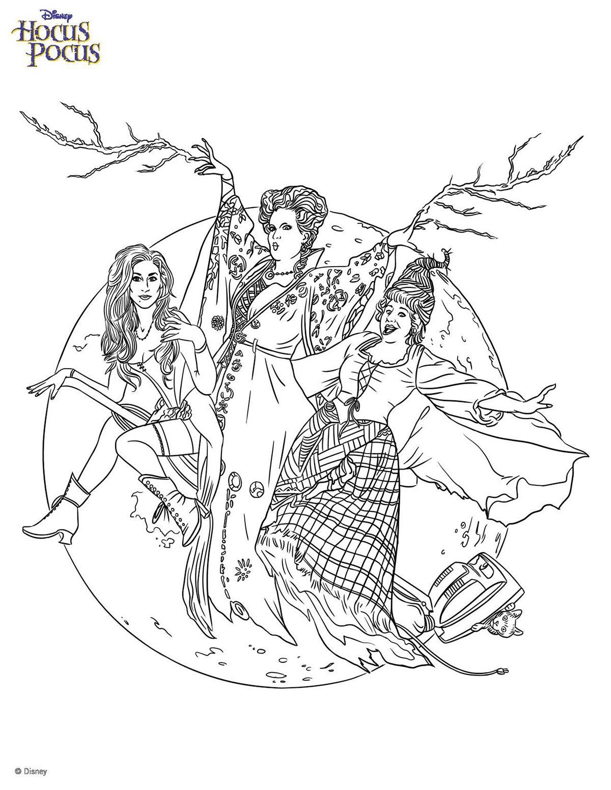 Hocus Pocus Coloring Page Printable