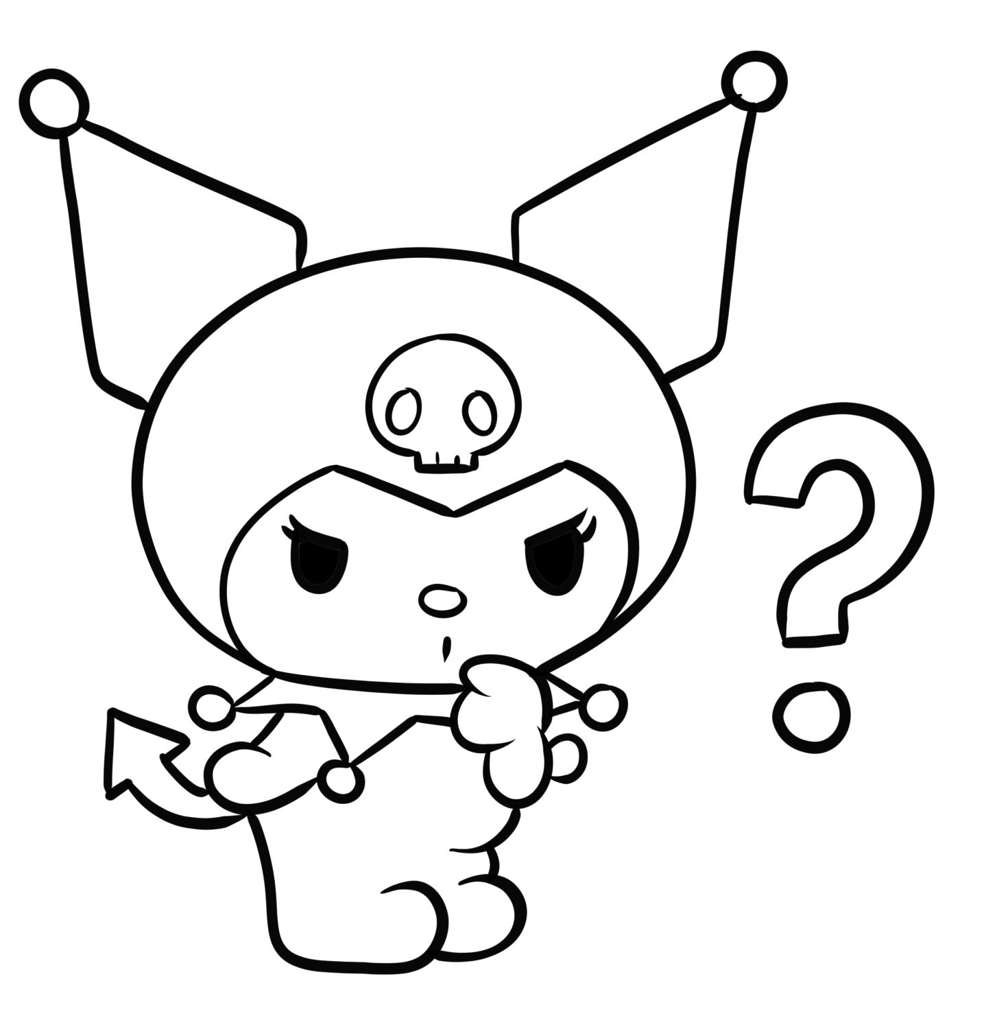 Kuromi Coloring Pages Printable