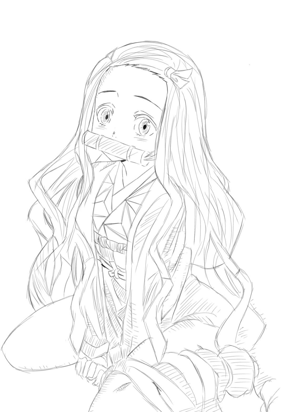 Printable Nezuko Coloring Pages