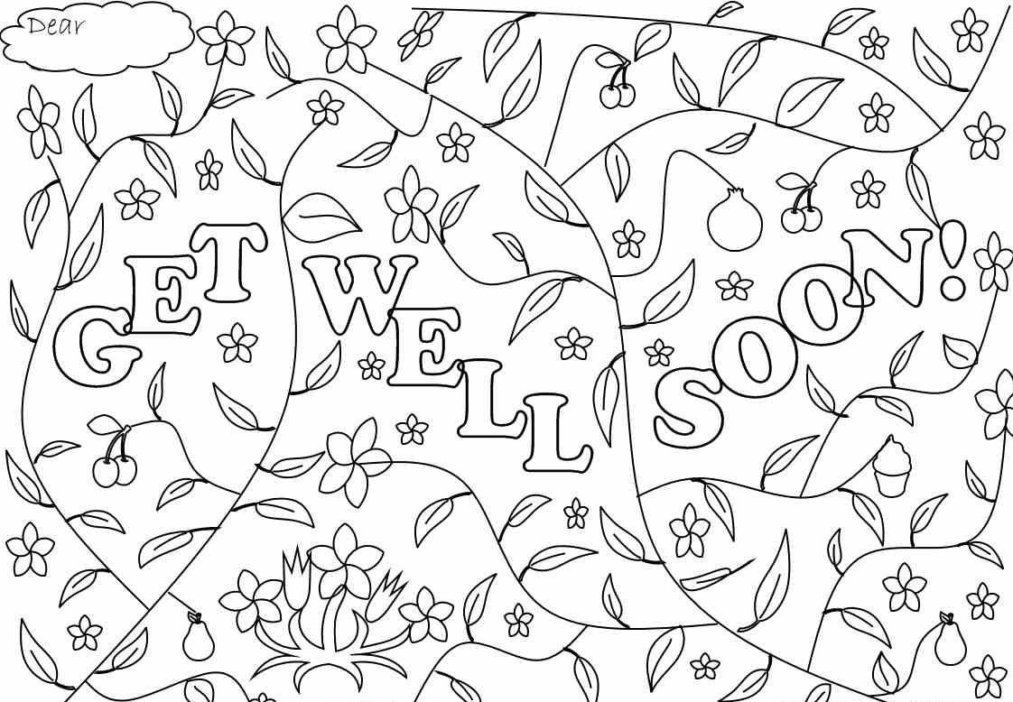 Get Well Soon Coloring Pages Free