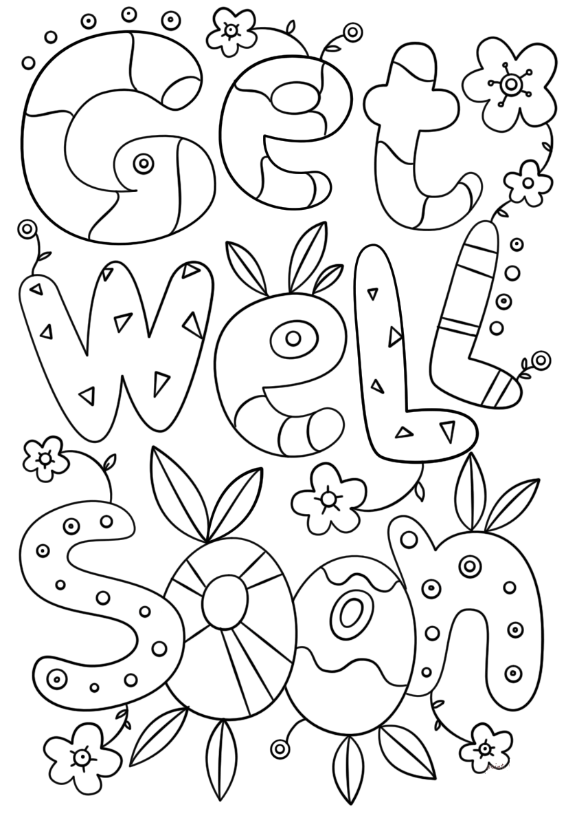 Printable Get Well Soon Coloring Pages