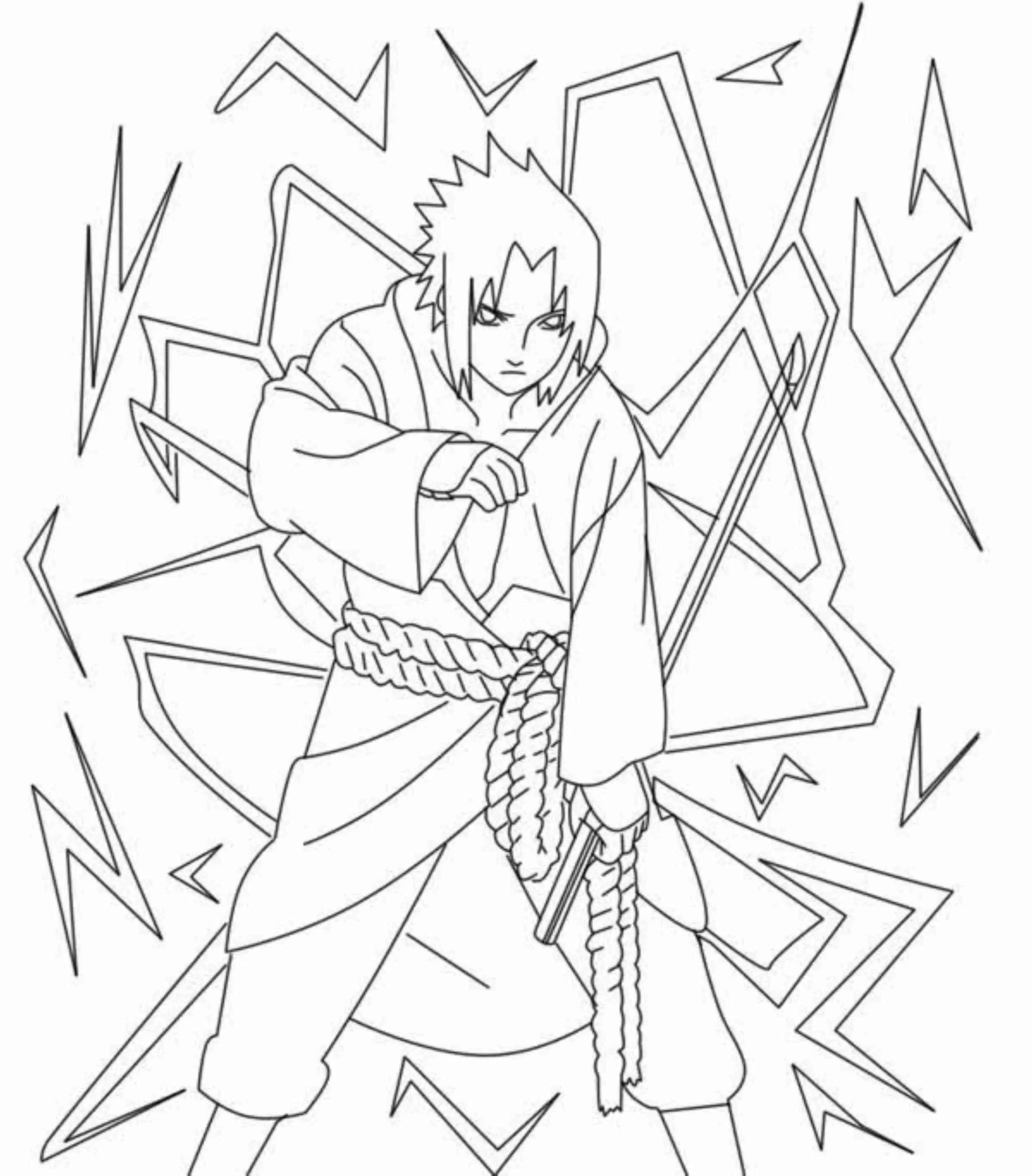 Printable Sasuke Coloring Pages