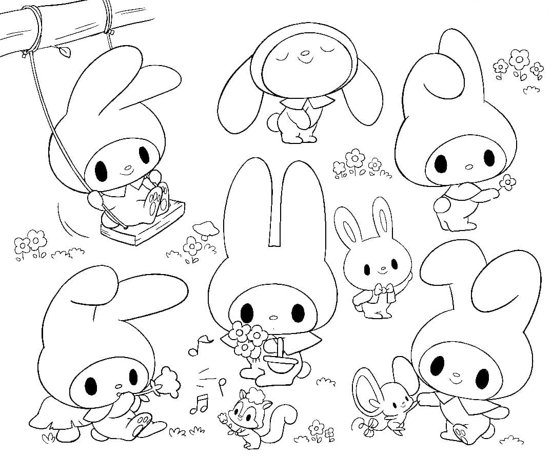 free my melody coloring pages