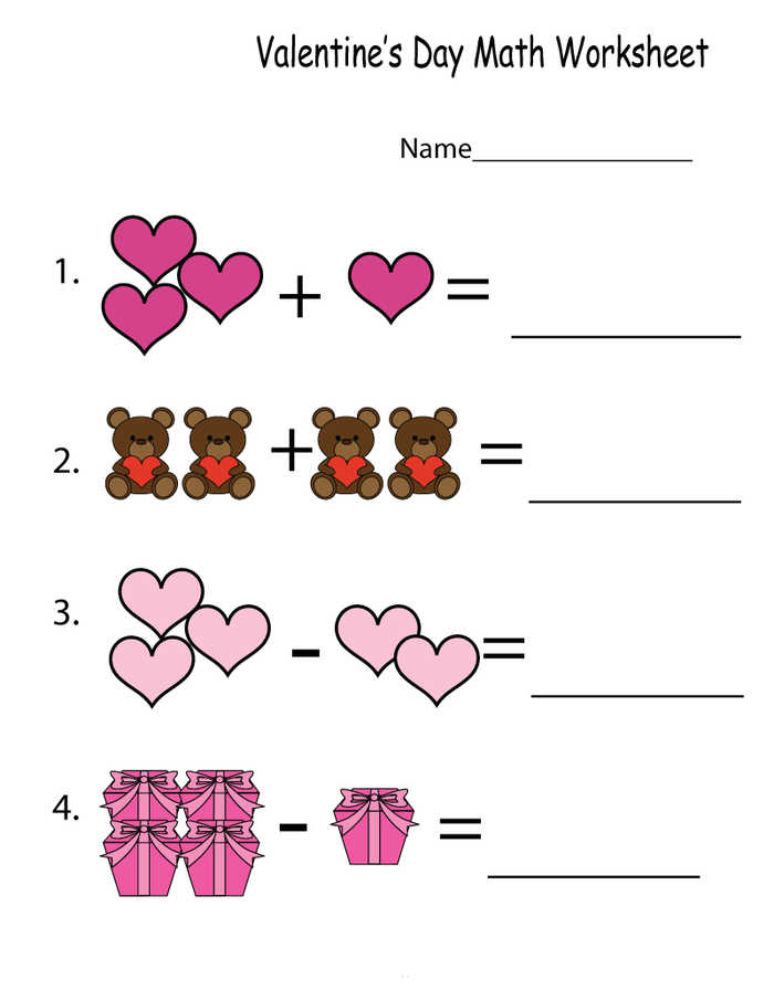 Addition And Subtraction Kindergarten Math Worksheet