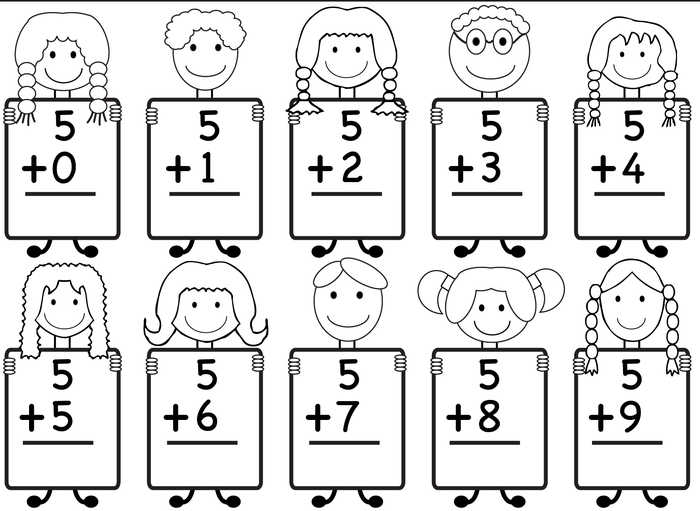 Addition Kindergarten Math Worksheet