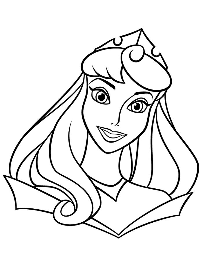 Aurora Coloring Pages Disney Simple