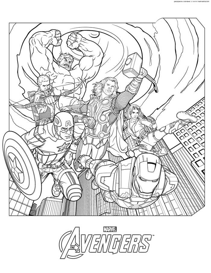 Avengers Coloring Pages 1