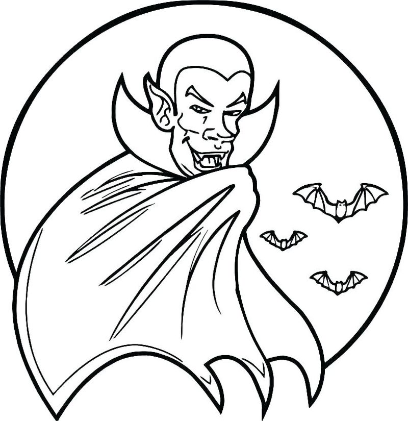 Bat Coloring Pages Outline