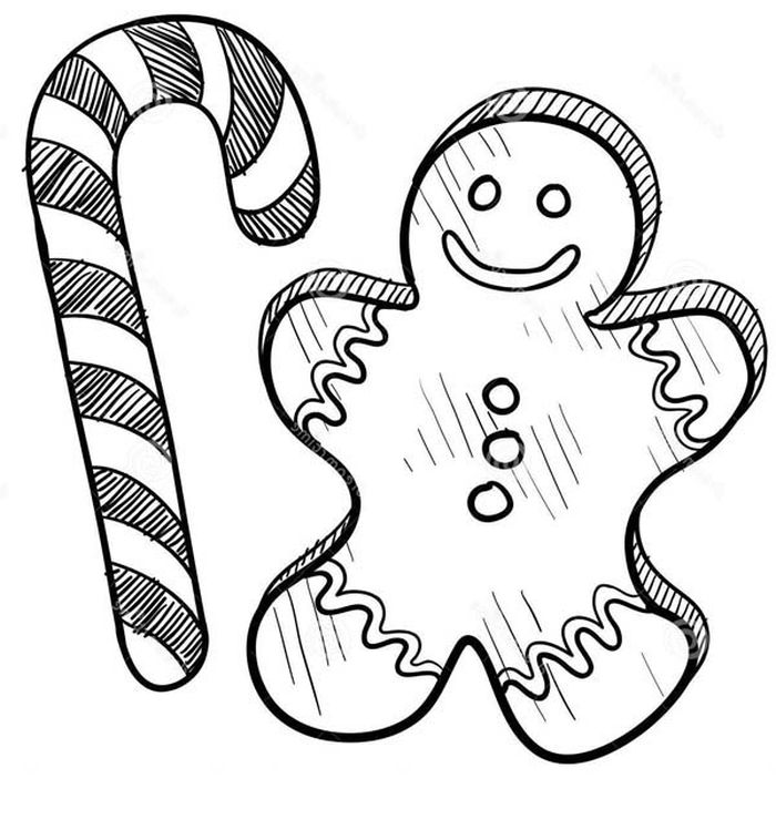 Candy Cane Heart Coloring Pages