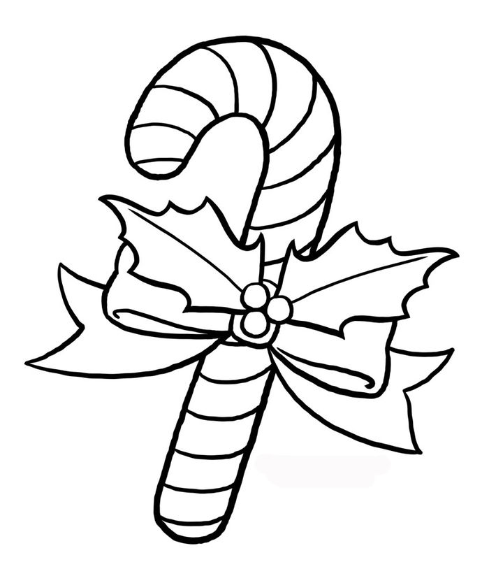 Candy Canes Coloring Pages