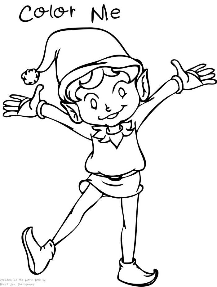 Color The Christmas Elf