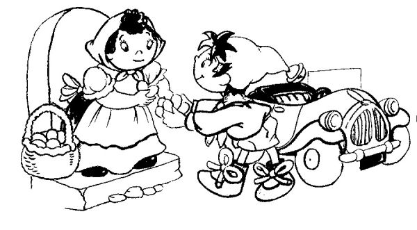 Coloring Pages Noddy Morning Kids