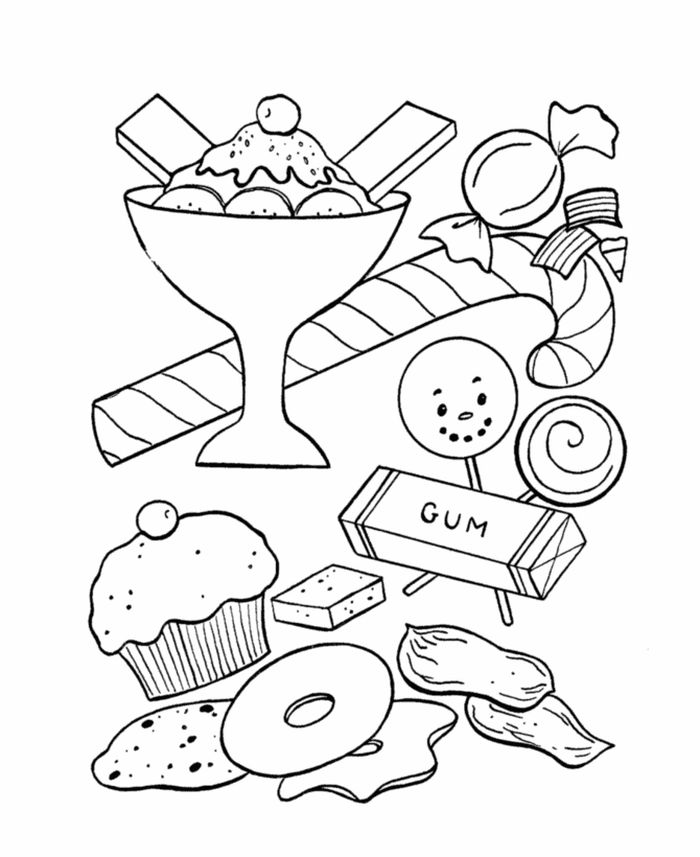 Coloring Pages Of Candy