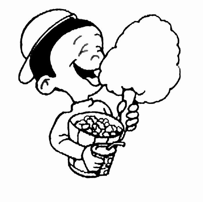 Cotton Candy Coloring Pages