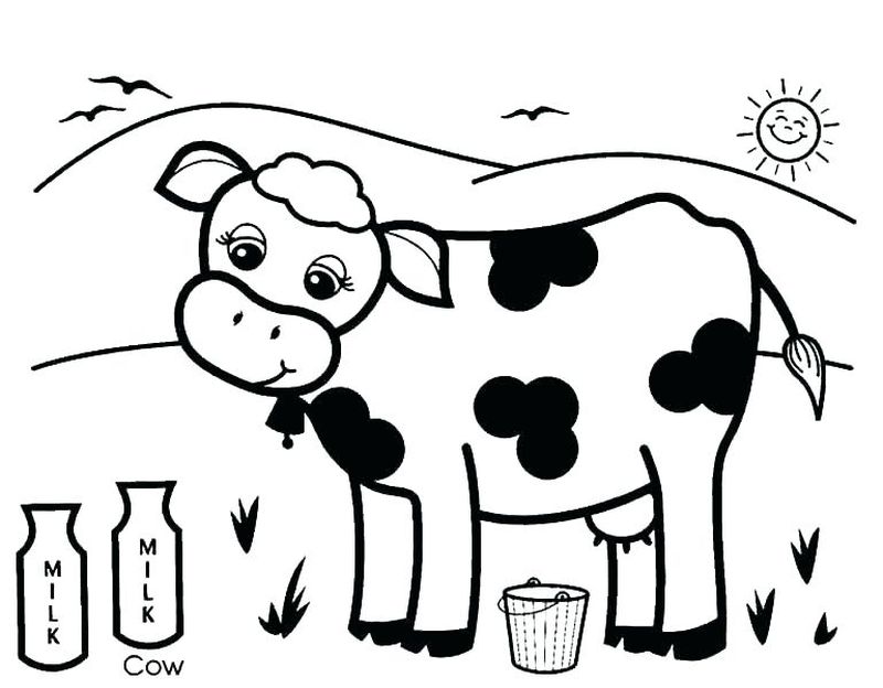 Cow Coloring Pages For Kids