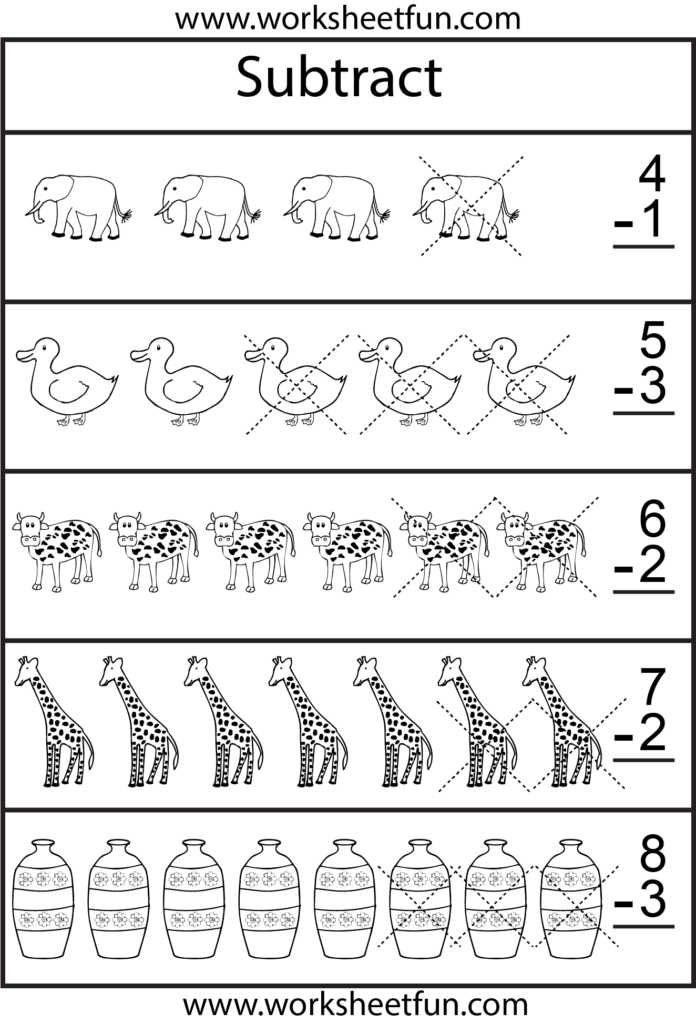 Easy Subtraction Worksheet