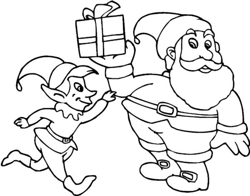 Elf Coloring Pages For Preschoolers