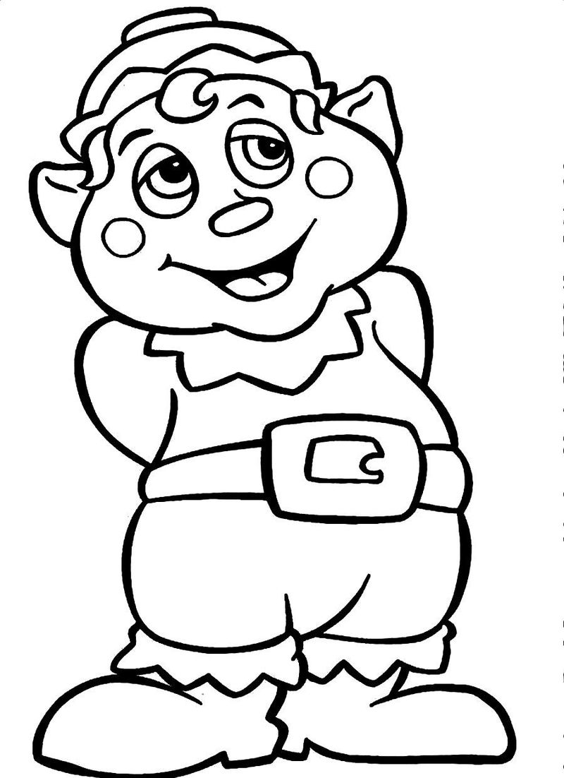 Elf Coloring Pages Pdf