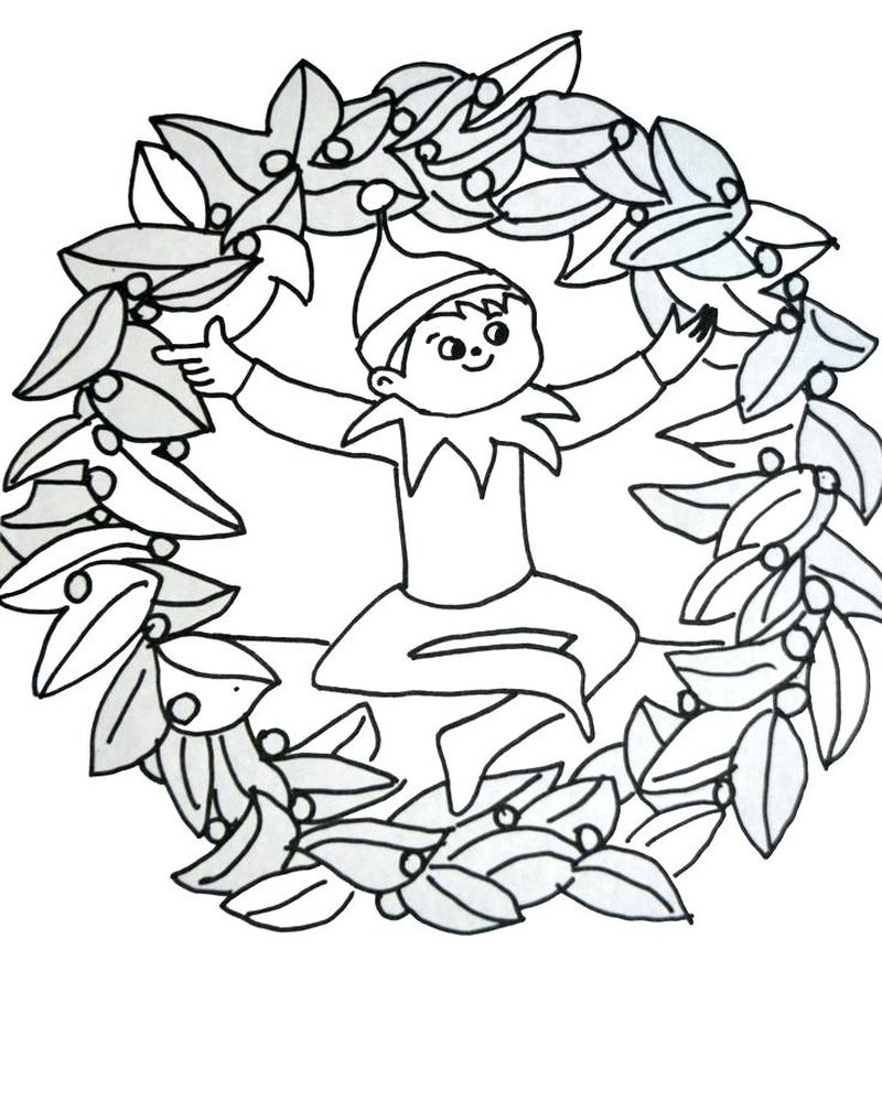 Elf On The Shelf Coloring Pages Printable