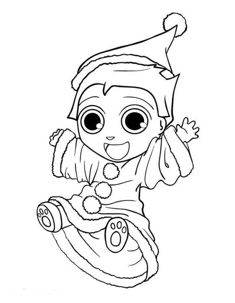 Elf On The Shelf Printable Coloring Pages 1