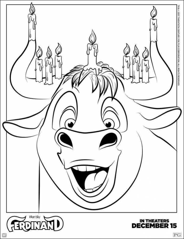 Ferdinand Hanukkah Coloring Page x