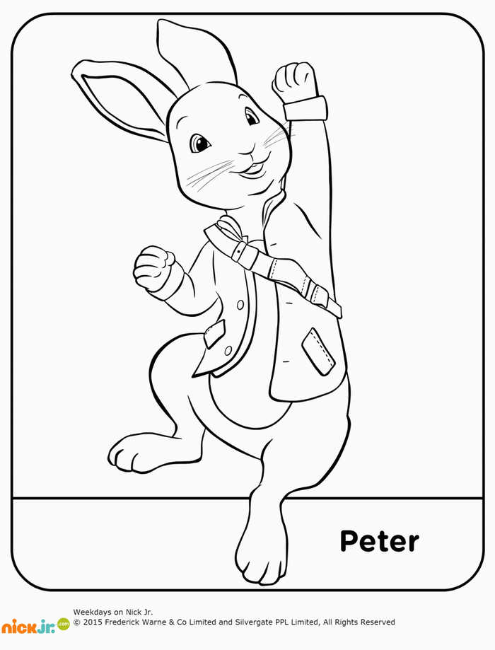 Free Peter Rabbit Coloring Page