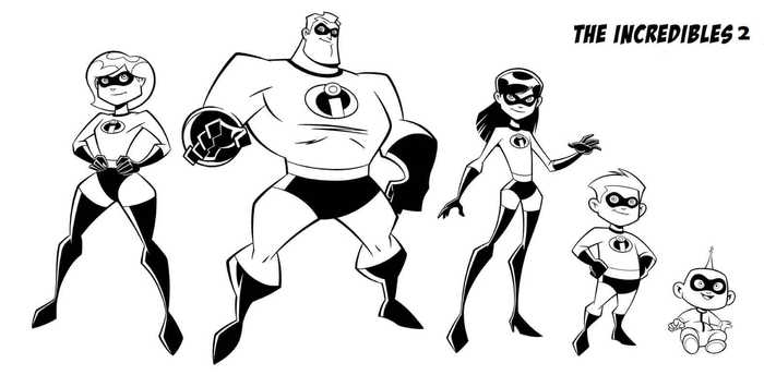 Free Printable Incredibles Coloring Pages