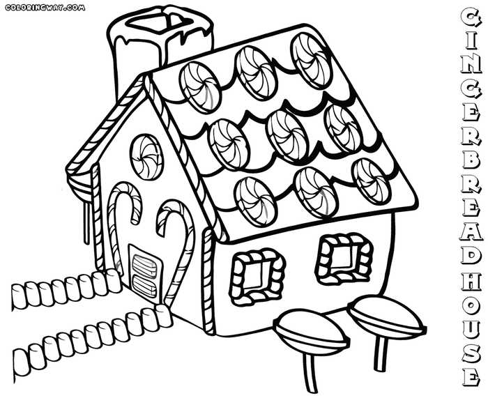 Gingerbread House Coloring Page 2