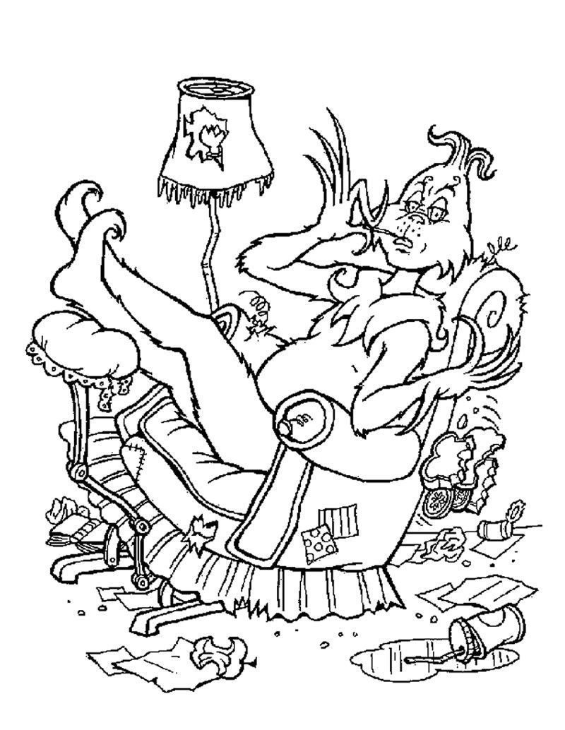 Grinch Coloring Pages For Kids