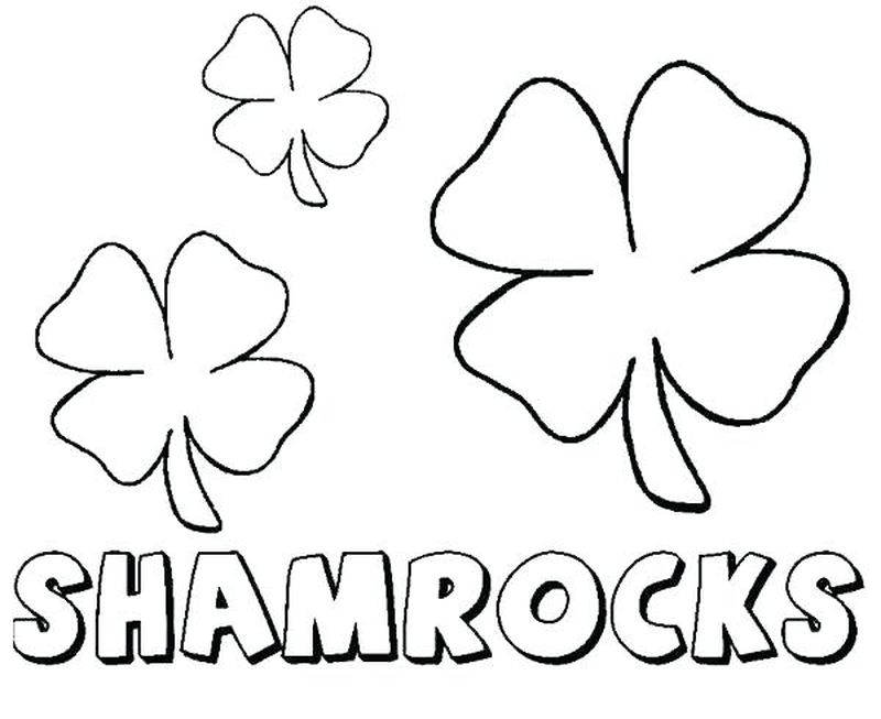 Holy Trinity Shamrock Coloring Page