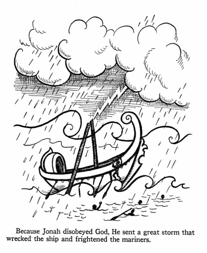 Jonah Bible Coloring Pages