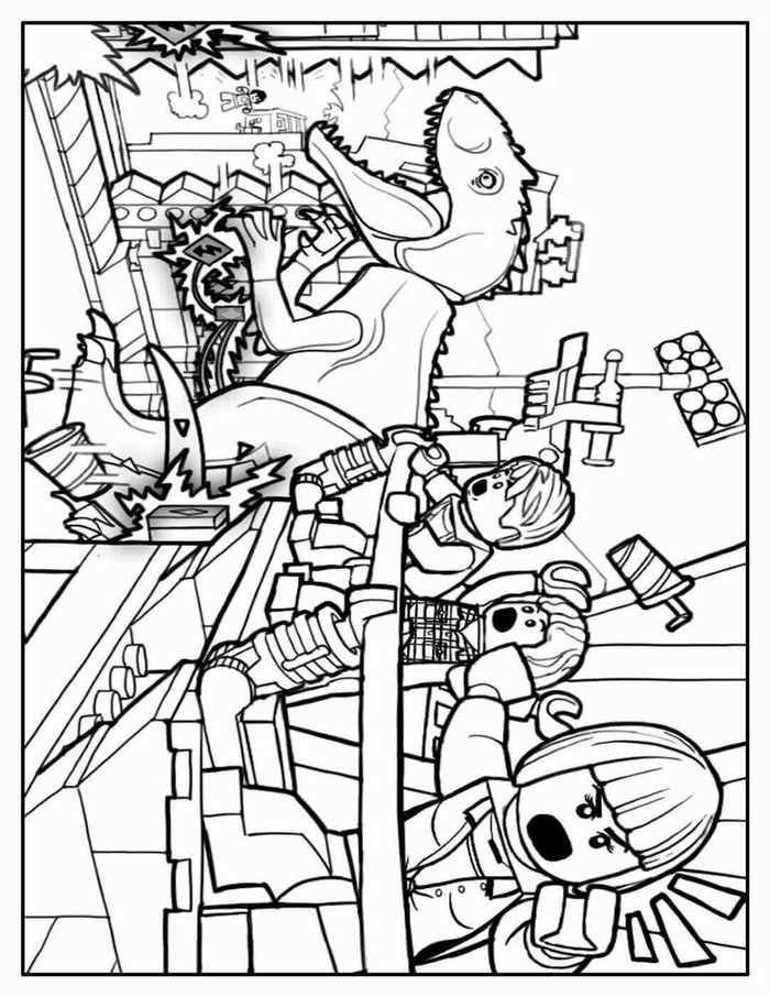 Lego Jurassic World Coloring Sheet