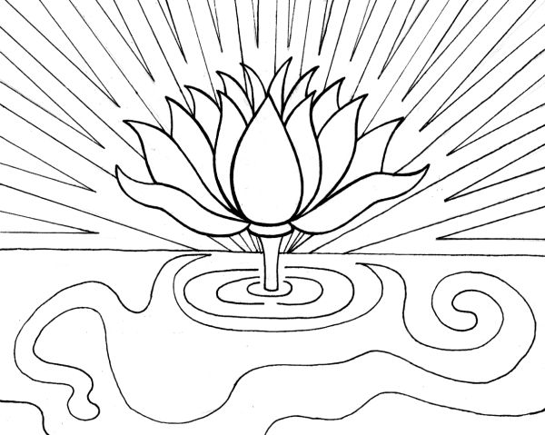 Lotus Coloring Page