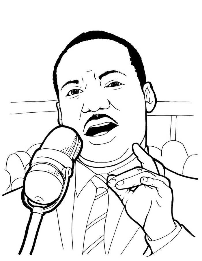 Martin Luther King Jr Coloring Page