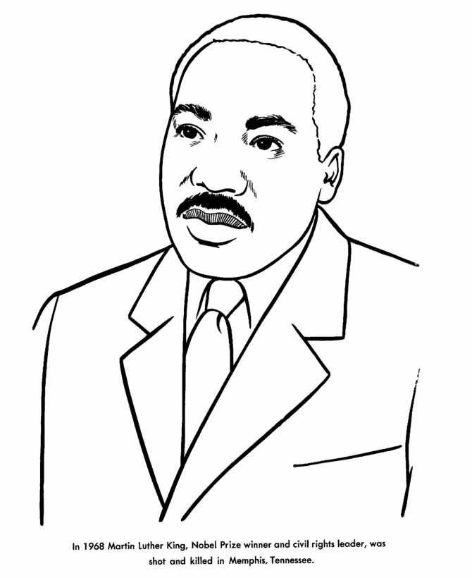 Martin Luther King Jr Coloring Pages