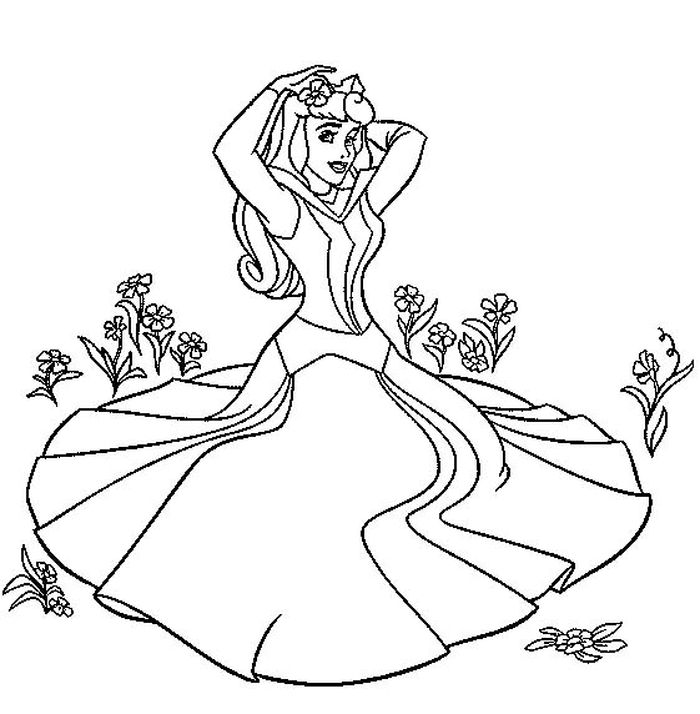 Mermaid Aurora Coloring Pages