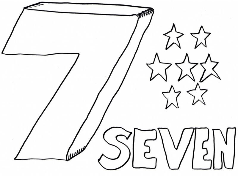 Number 7 Coloring Page