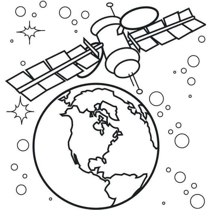 Outer Space Coloring Page