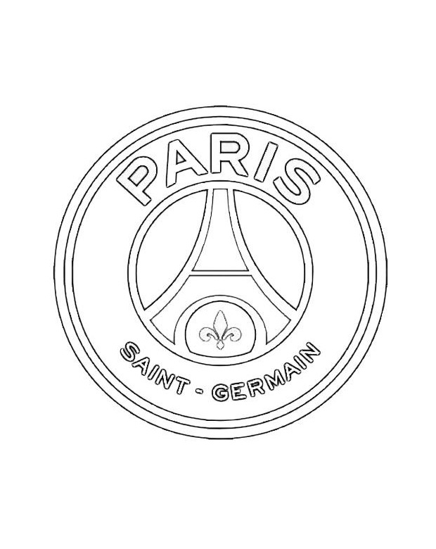 paris saint german logo coloring pages