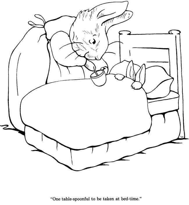 Peter Rabbit Hiding Coloring Pages