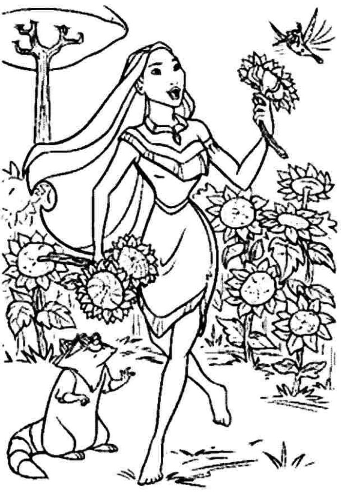 Pocahontas Free Coloring Pages