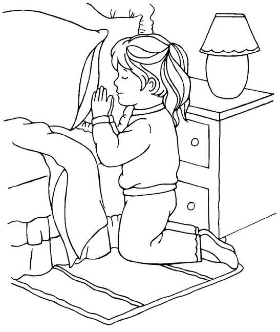 Praying Bible Coloring Pages