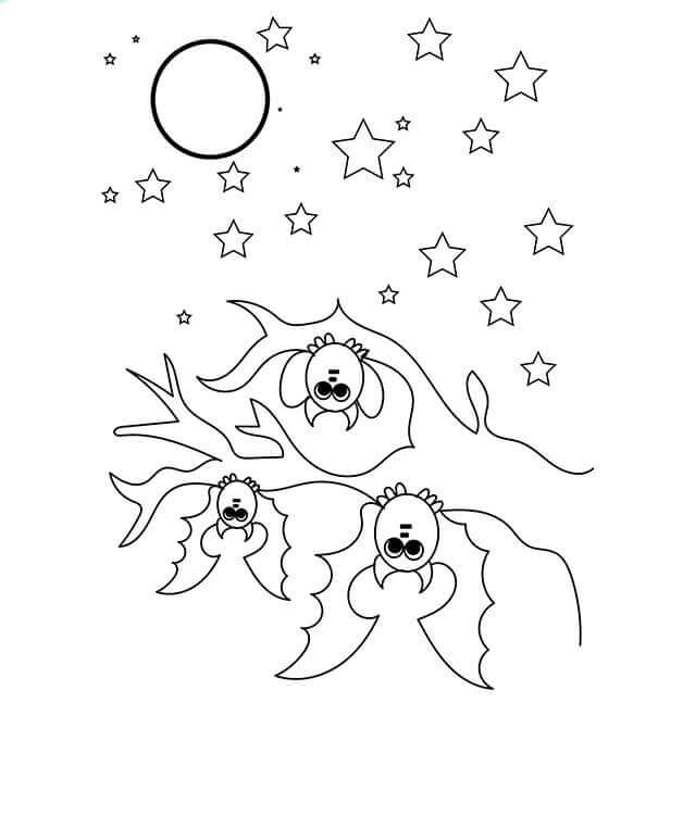 Printable Bat Coloring Pages