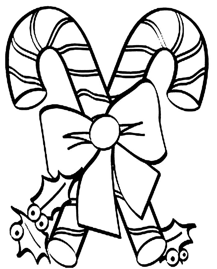 Printable Candy Cane Coloring Pages