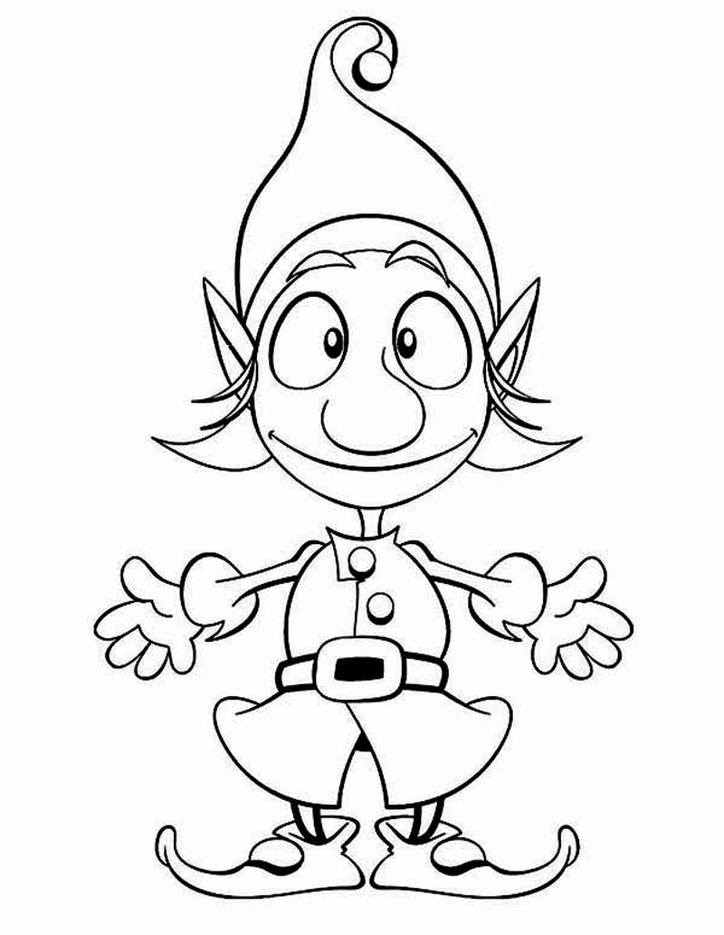 Printable Elf Coloring Pages