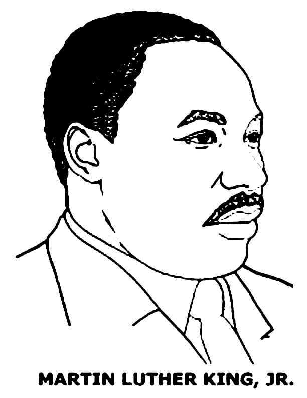 Printable Martin Luther King Jr Coloring Page