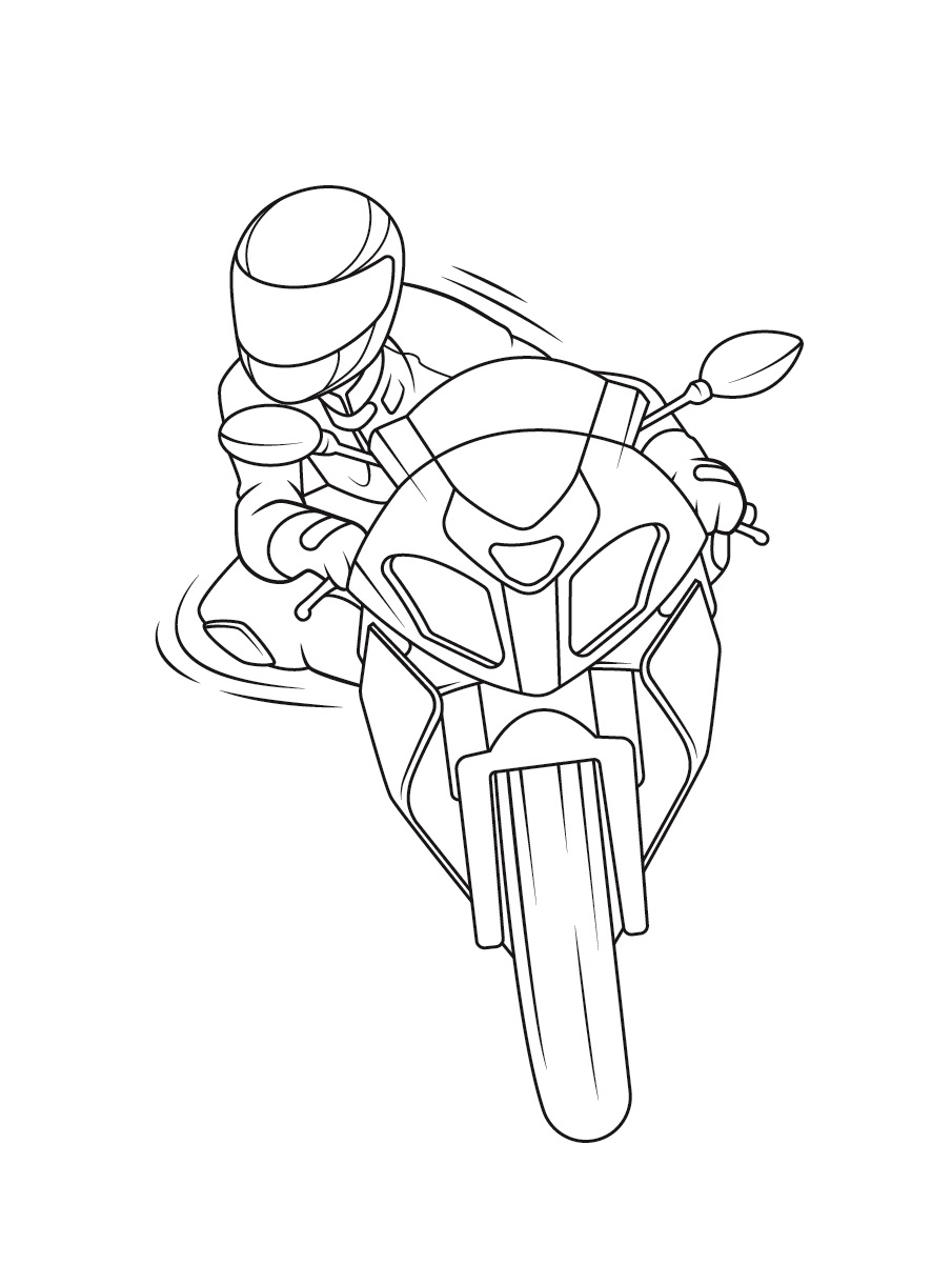 printable motorcycle coloring pages